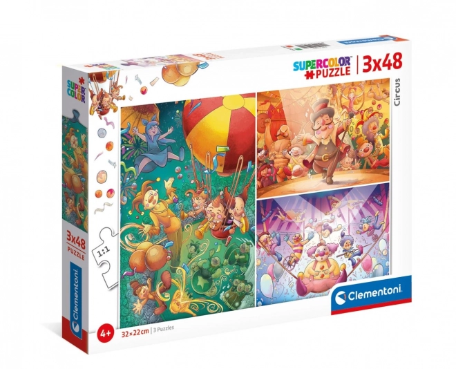 Cirkus Puzzle 3x48 darabos készlet gyerekeknek