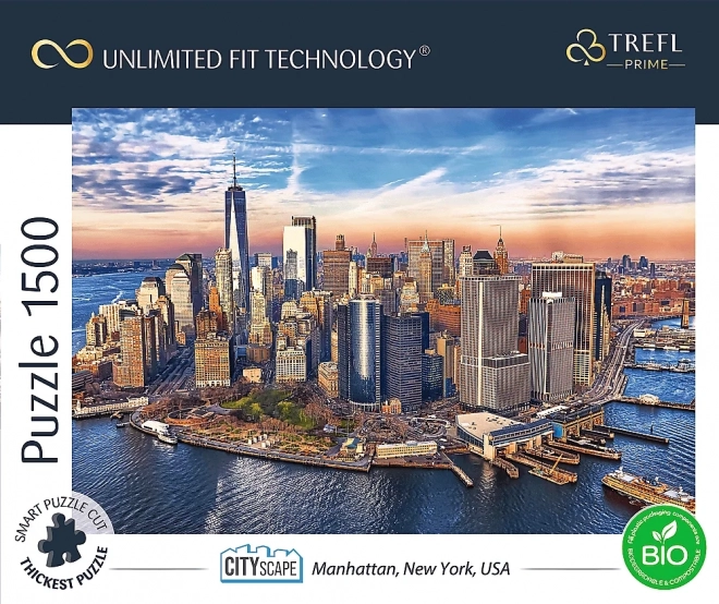 Puzzle TREFL Városkép: Manhattan, New York, USA - 1500 darab