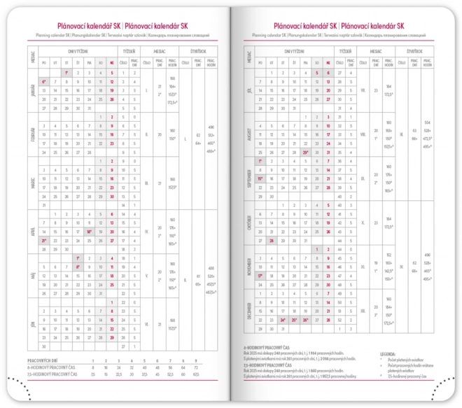 Notique zsebnapló 2025 rózsaszín