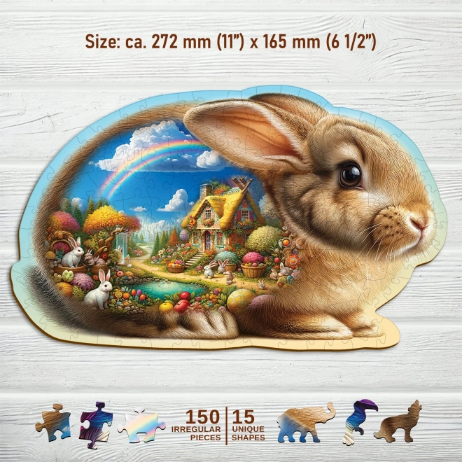 Fa puzzle Nyuszi 150 darabos