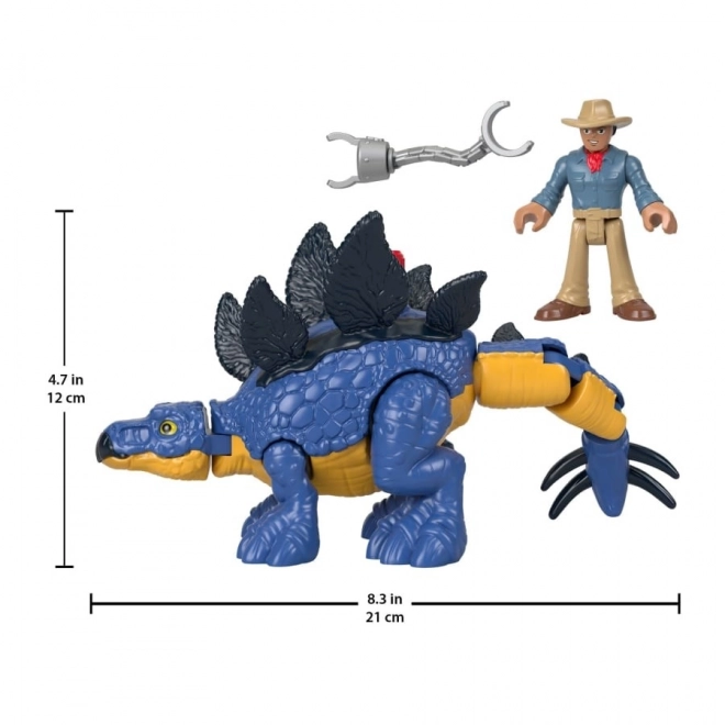 Imaginext Jurassic World Stegosaurus és Dr. Grant játékfigura készlet