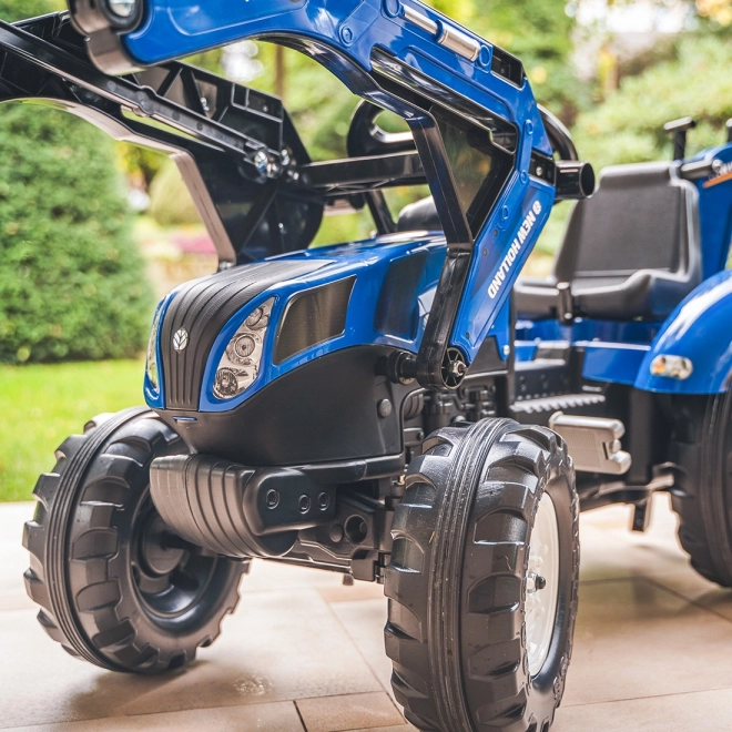 Traktor New Holland pótkocsival, kék, 3 éves kortól gyerekeknek