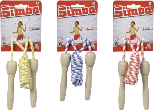 Simba Be Active ugrókötél fa markolatokkal, 230 cm