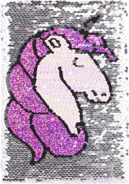 Flitteres fedelű Unicorn jegyzetfüzet