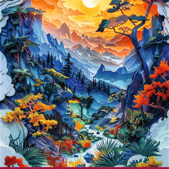 Trefl Puzzle Papírművészet: Völgy 1000 darab