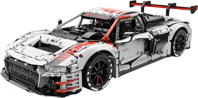 RC autó építőkészlet Audi R8 1:8 méretarányban a Rastar-tól 3322 darabbal