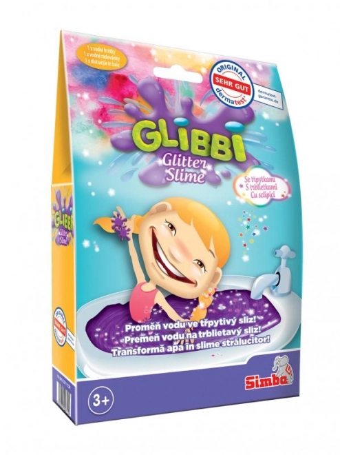 Glibbi csillámló lila slime