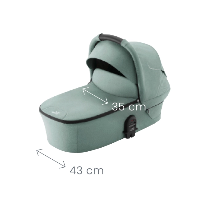 Gyermek babakocsi szett Smile 5Z + mózeskosár + autósülés Baby-Safe Pro Style, Jade Green