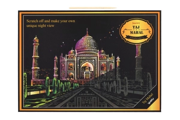 Színes kaparós kép Taj Mahal 40,5x28,5cm A3 méretben