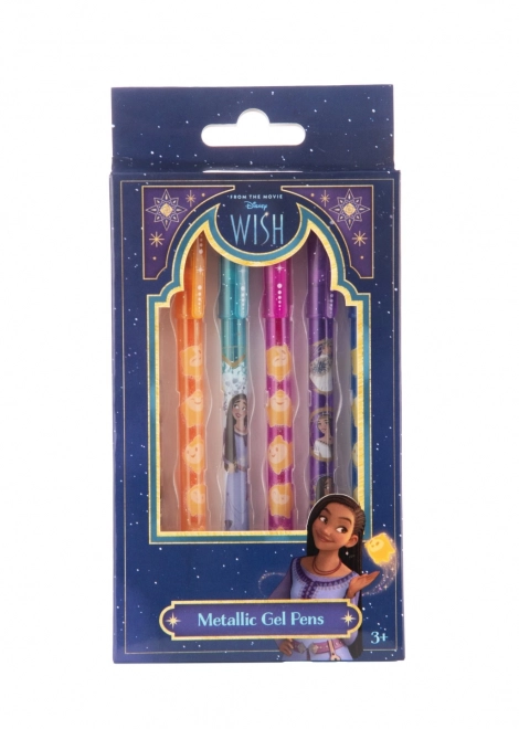 Disney Wish metalizáló zselés tollak - 6 darab