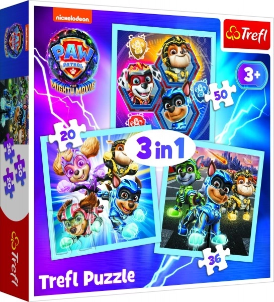 Puzzle 3 az 1-ben Mancs Őrjárat Mighty Pups