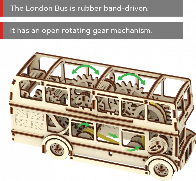 Fa 3D puzzle - londoni busz