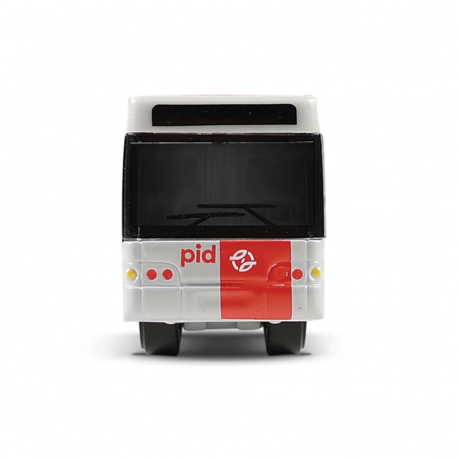 Fém autóbusz PID Prága piros 8 cm