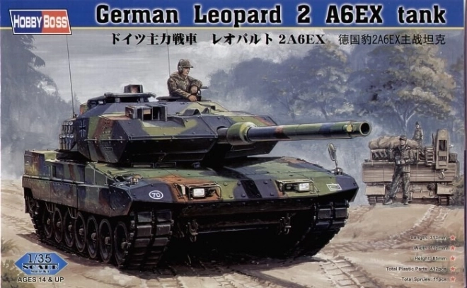 Német harckocsi makett Leopard 2 A6EX