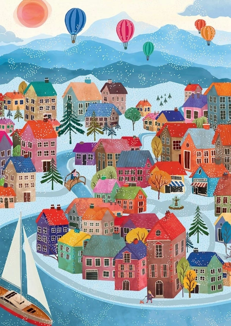 Puzzle Téli falu 500 darabos