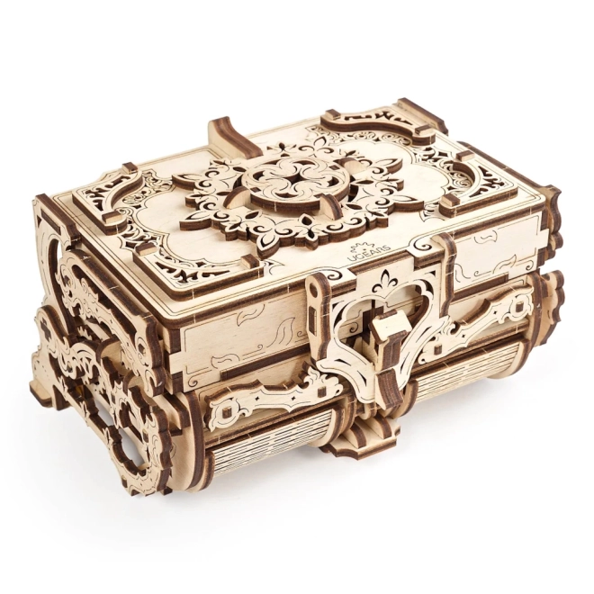 ugears antik ékszeres doboz 3D mechanikus fa puzzle