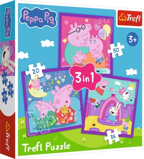 Peppa malac kirakó 3 az 1-ben (20, 36, 50 darab)