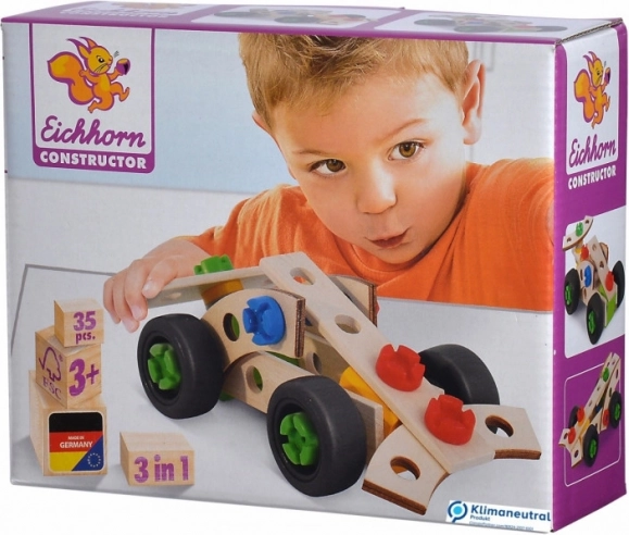 Eichhorn Constructor versenyautó építőkészlet, 35 darab