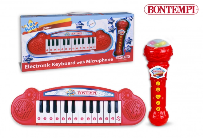 Bontempi mini karaoke billentyűzet és mikrofon gyerekeknek