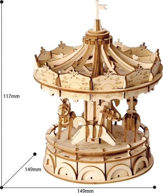 RoborTime 3D fa puzzle Vidám körhinta