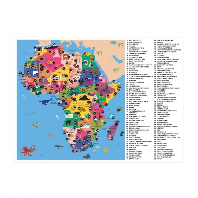 Afrika térképe puzzle gyerekeknek 70 darabos