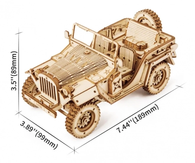 Rokr 3D fa puzzle katonai dzsip