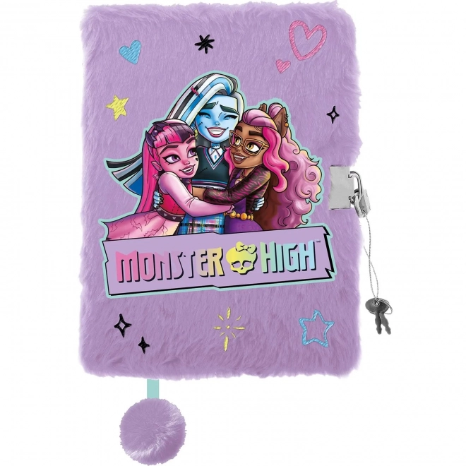 Monster High plüss napló lakattal