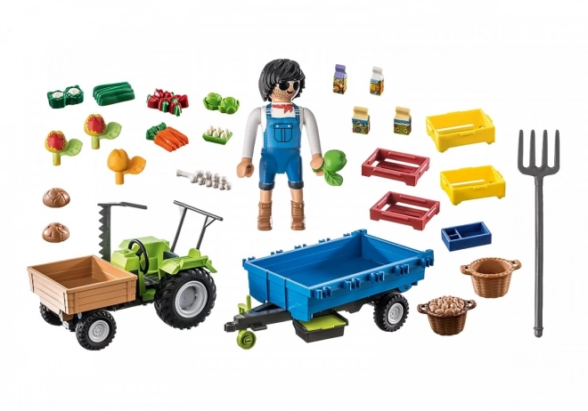 Traktor utánfutóval PLAYMOBIL