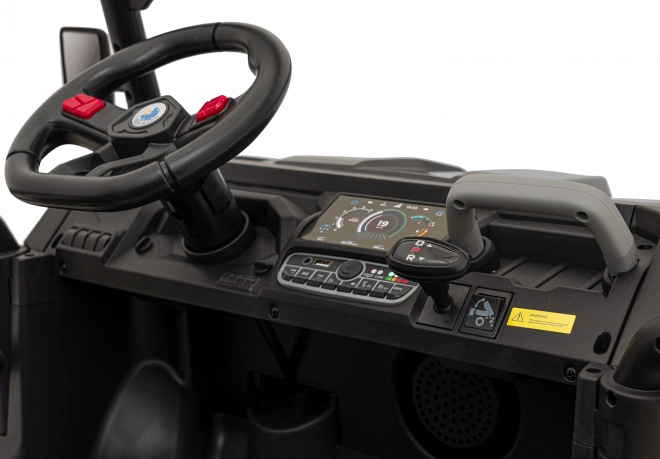 Autó Pick-Up Sebesség 900 pro gyermekek fekete + 4x4 meghajtás + mozgatható pumpa + csomagtér + távirányító + lapát + LED audió