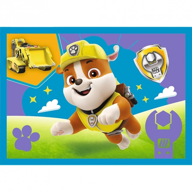 Paw Patrol futó kutyusok puzzle 4 az 1-ben