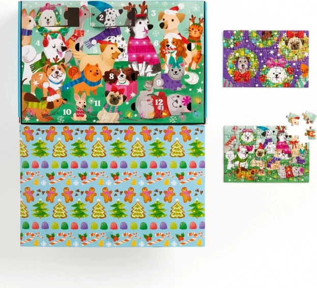 Karácsony előtti visszaszámláló Puzzle készlet 12 db