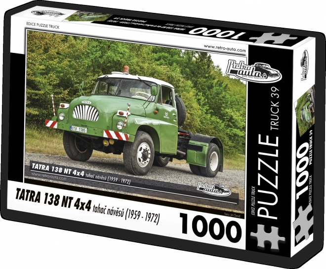 Retro autók puzzle teherautó Tatra 138 NT 4x4 vontató