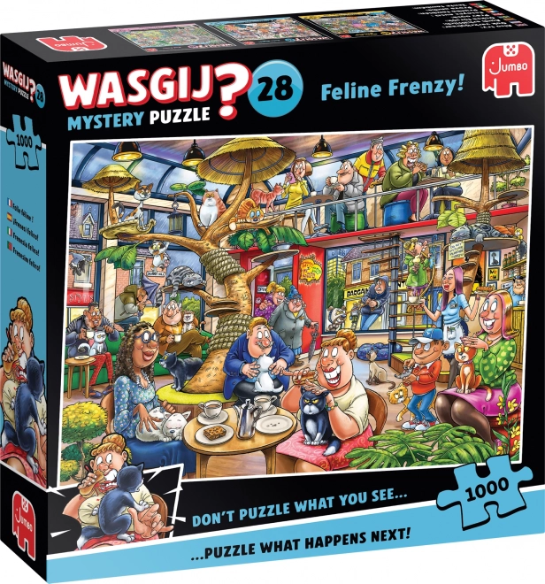 Jumbo Puzzle Wasgij Rejtély: Macskás őrület 1000 darab