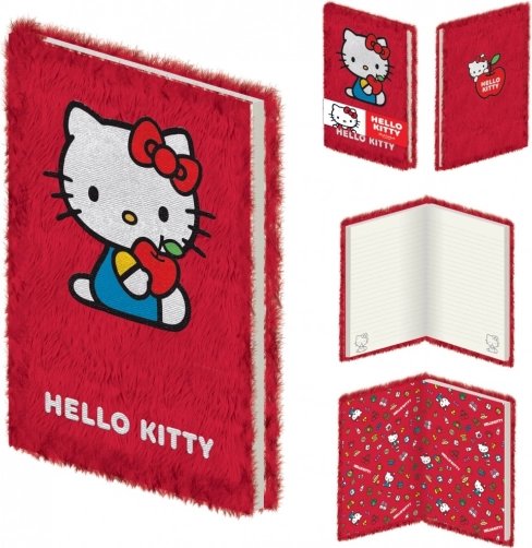 Hello Kitty plüss jegyzetfüzet A5