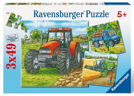 Ravensburger mezőgazdasági gépek puzzle 3x49 darab