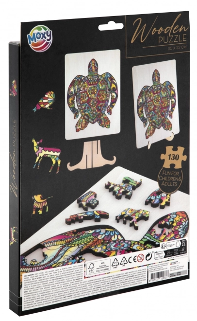 Moxy kontúros puzzle Teknős 130 darabos