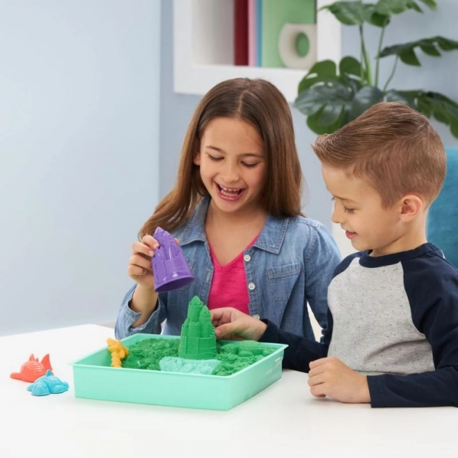 kinetic sand játszókészlet alátéttel Zöld