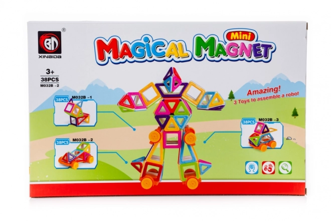 Mágneses építőkockák gyerekeknek Magical Magnet mini 38 db