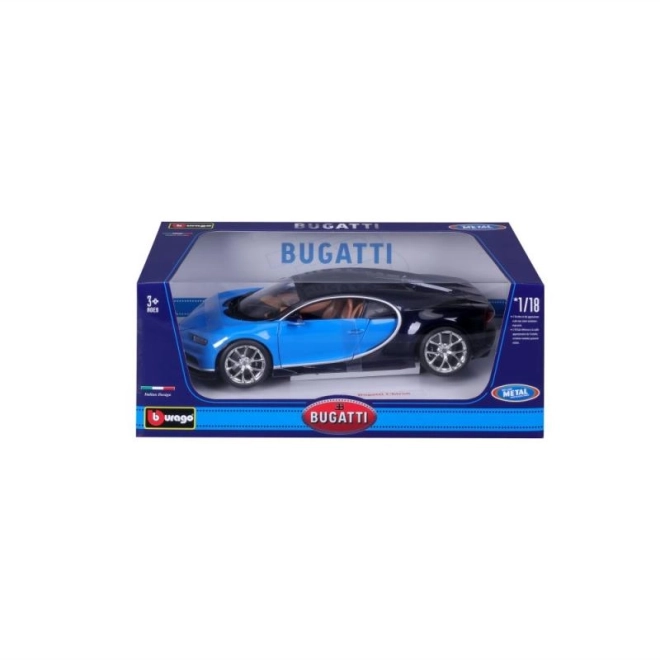 Bburago Bugatti Chiron modellautó kék/sötétkék 1:18