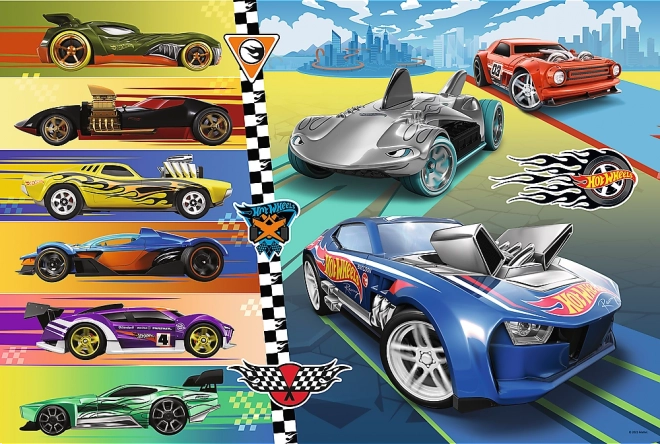 Hot Wheels gyors autós puzzlek 24 MAXI darabbal