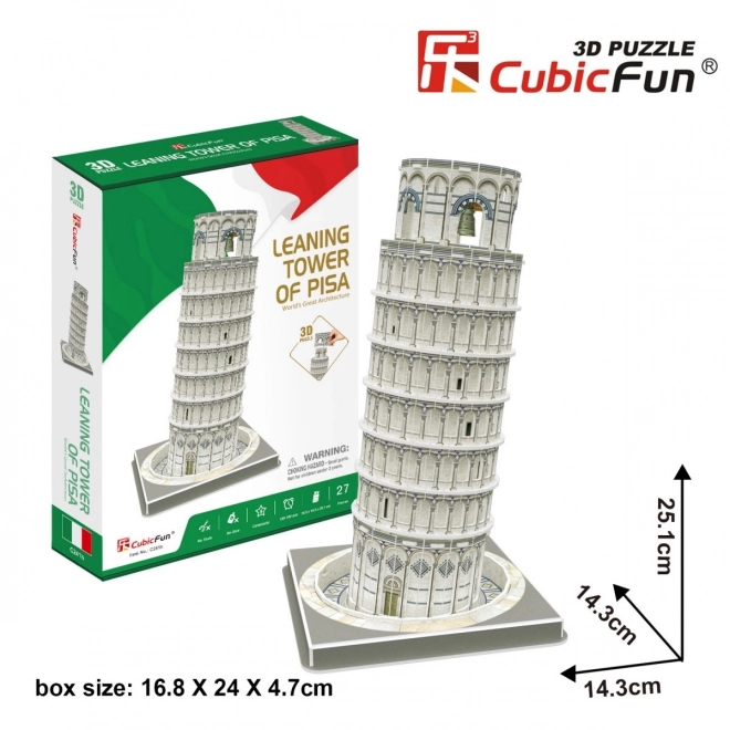 Ferdes Torony Pisa 3D Puzzle