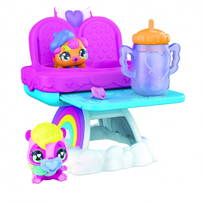 Hatchimals etető szék játékkészlet állatkák számára