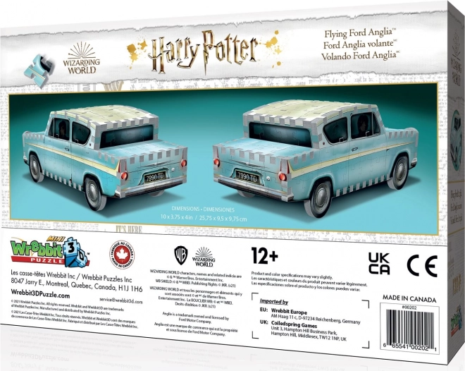 Harry Potter Ford Anglia 3D puzzle - 130 darab