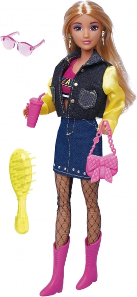 Baba farmer szoknyában kiegészítőkkel 30 cm