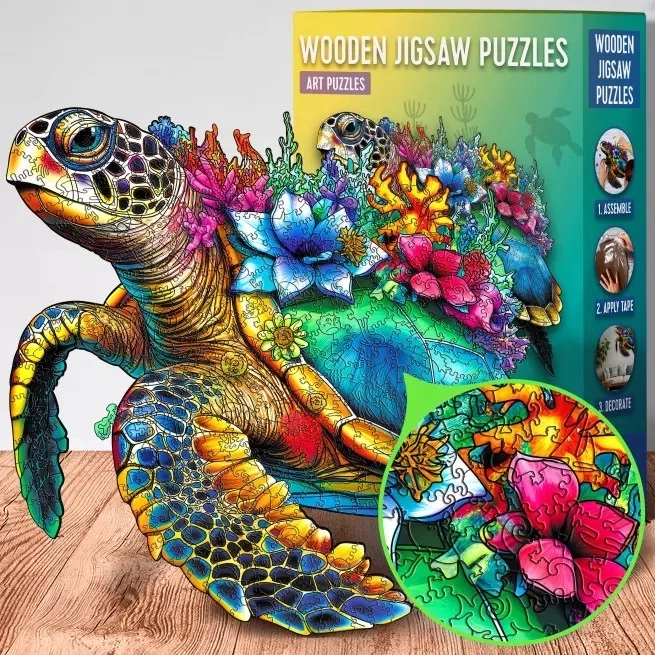 Zöld puzzle - Teknős 500 darabos