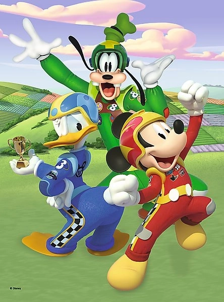 Mickey Egér Racer kép puzzle 20 darabos