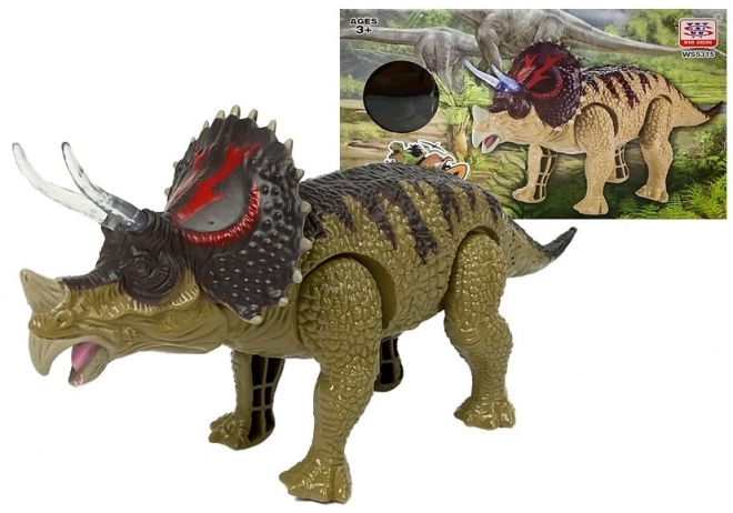 Zöld Triceratops Dinoszaurusz Elemes Játék