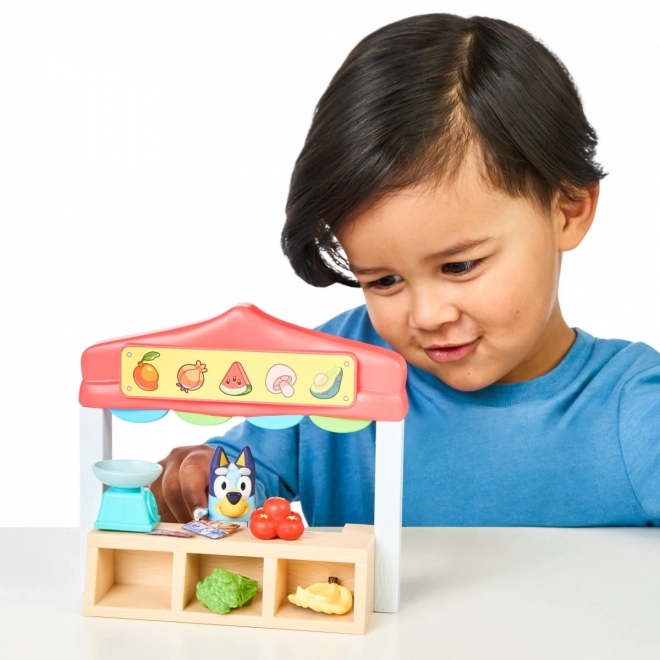 Bluey mini figurák - Élelmiszerbolt készlet