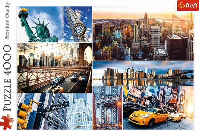 Trefl puzzle 4000 db - New York kollázs