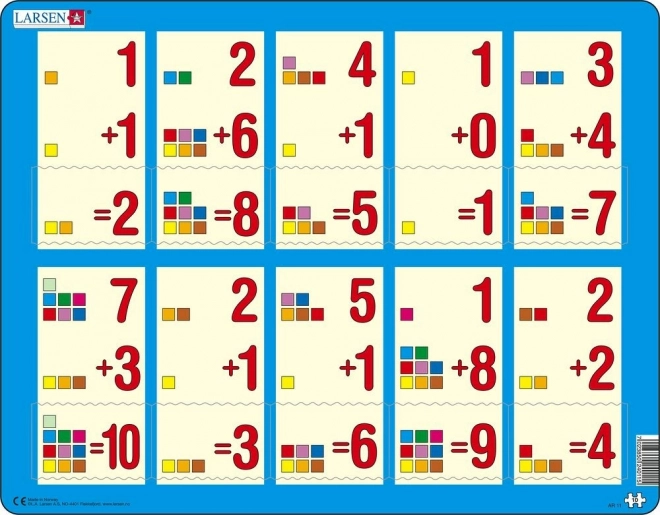 Larsen tanuló puzzle összeadás tíz darabos